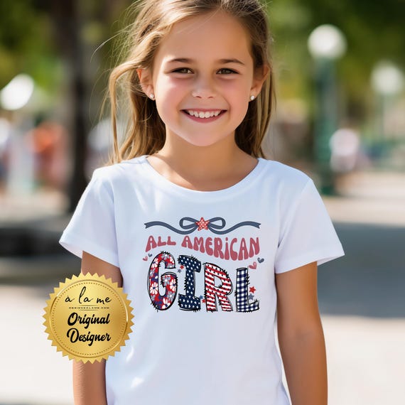 DTF Transfers - All American Girl Celebrate USA & Boom - Independence Day - Memorial Day