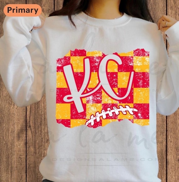 Shirts Crewnecks Hoodies - Kansas City KC Distressed Checker Kingdom