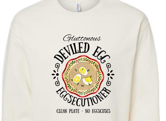 DTF Transfers -Gluttonous Deviled Egg Lover - Holiday Dinner Thanksgiving Christmas Design