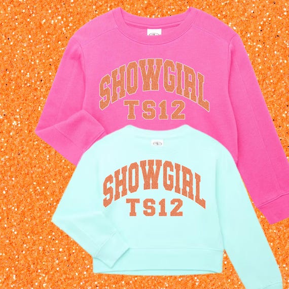 DTF Transfers - SHOWGIRL Faux Glitter - Ready to Press