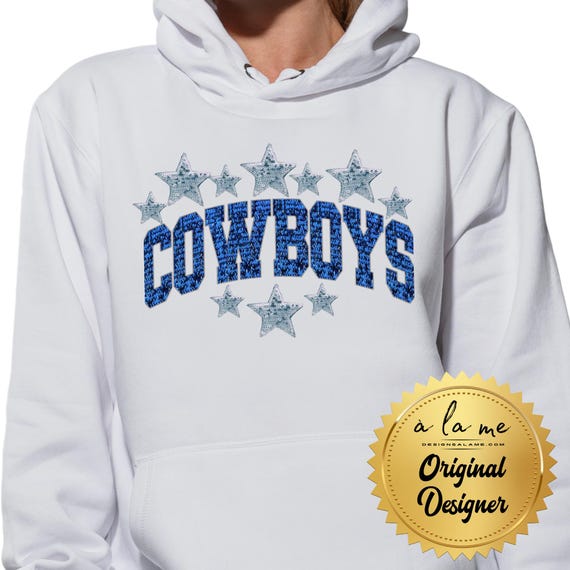 DTF TRANSFERS Dallas Football Team Faux Sequin Design - Cowboys - Ready to Press (RTP)