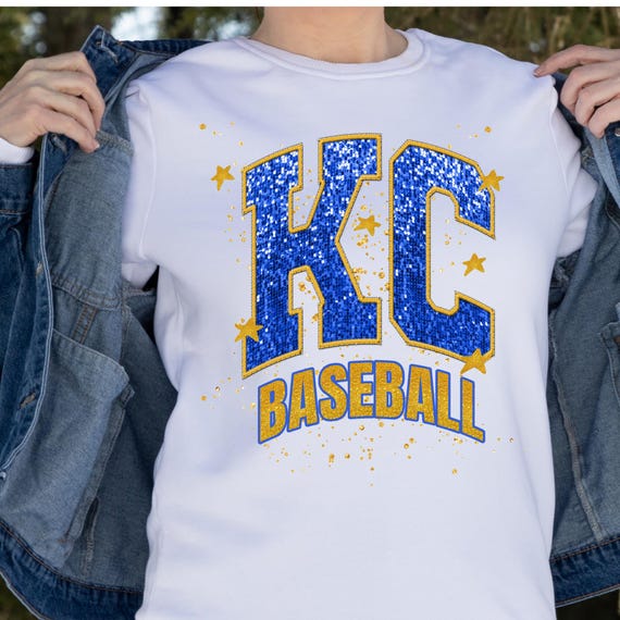 DTF Transfers - KC Baseball Glitter Stars