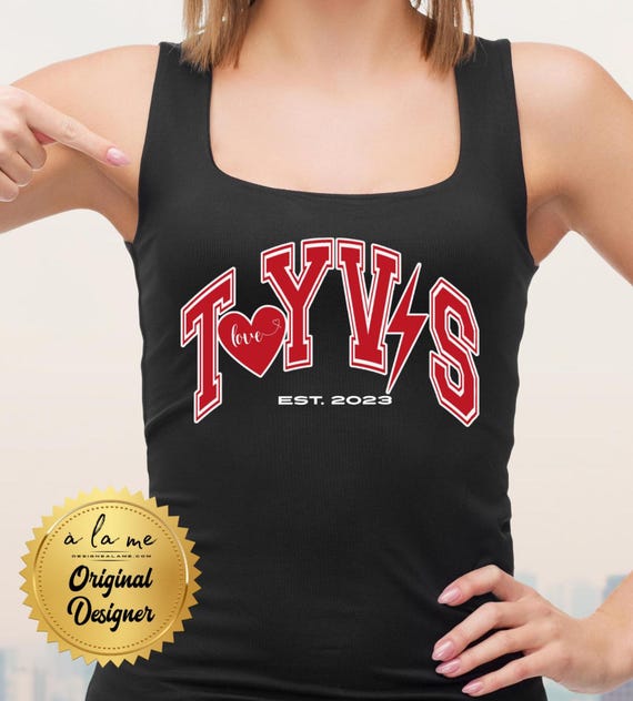 PNG Digital Download - TAYVIS Est. 2023 - Love - DtF Transfers 2 Files (Red/Gray)