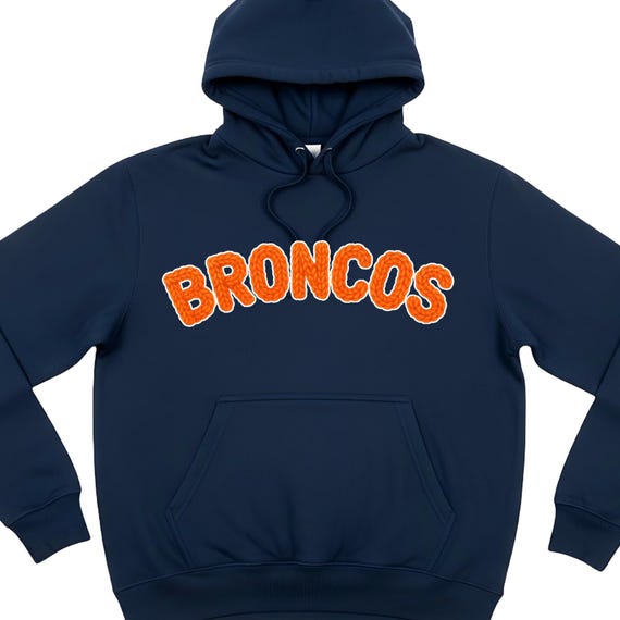 SHIRT Sweatshirt Hoodies Denver Football Faux Yarn Design