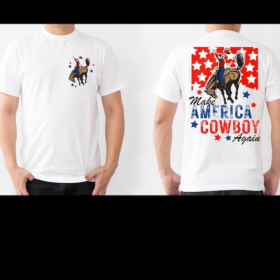PNG Digital Download -Make America Cowboy Again - for DTF Transfers for Crafts and Shirts