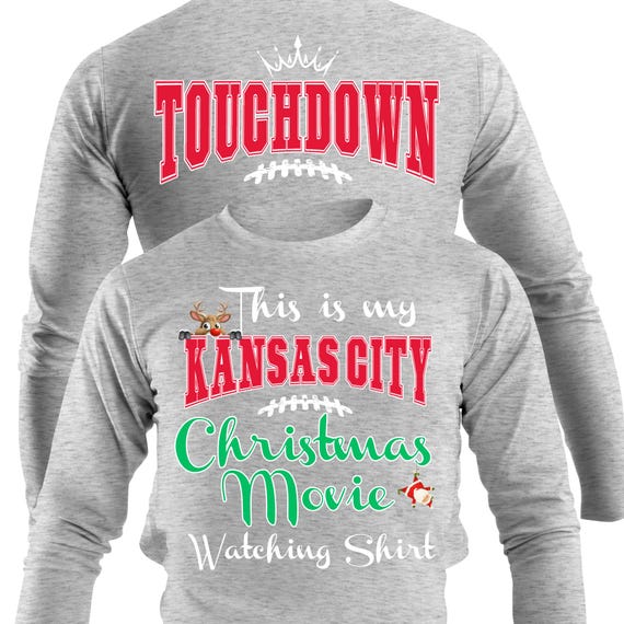 DTF Kansas City Christmas Movie Watching Shirt Football - Transfers