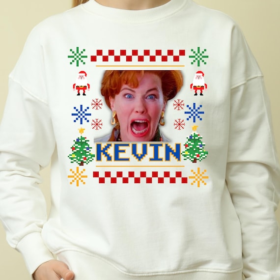 PNG Digital Download- Mom yelling KEVIN Christmas Sweater Design - Mechanic -for DtF Transfers