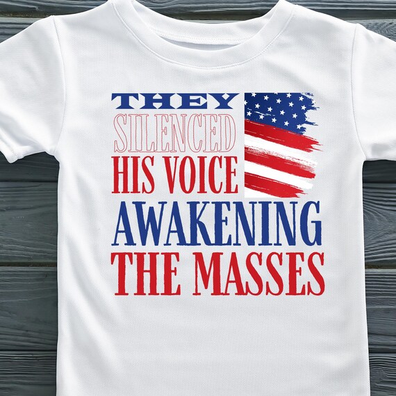 PNG Digital Download - RTP Transfers Honoring Charlie Kirk Turning Point - Silenced the Man Awakening the Masses - for DTF Transfers