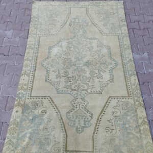 5x8 Oushak Rug, 5x8 Turkish Vintage Rug, Anatolian, Wool, Antique, Faded, Handmade, Natural, Turkey, Muted, Neutral Vintage Rug,4.4x7.4 ft