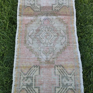 2x3 Red,Vintage Rug, Small Rug 2x3, Doormat, Door Mat, Bath Mat, Turkish Rug, Welcome Mat, Wool, Entry Mat, Home Decor, Oushak Rug,109