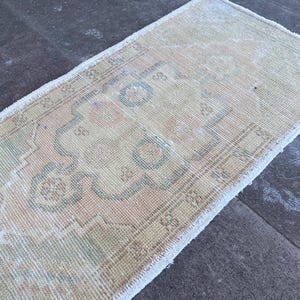 2x3 rug,Vintage Turkish Rug,handwoven wool oushak rug,2x3 small kitchen Bathroom doormat Rug,small rug,floor carpet,anatolian rug,home decor