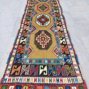 3x11 Turkish Neutral Vintage Runner, Hallway Runner, Kitchen Runner, Home Decor Runner, 3x11 Vintage Rug Runner, Hallway Corridor Runner3x11