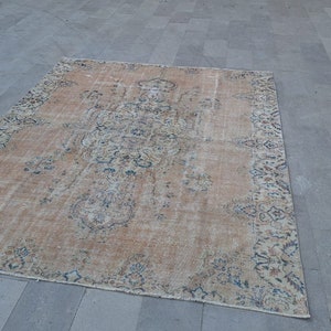 7.5x9.6Feet,Vintage Turkish Rug, 7x10 Feet Rug -Antique Rug -Rug for Living Room -Oushak Rug Turkish Area Rug -Aesthetic Vintage Rug 151