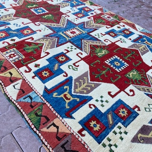 5x8 Old Area Rug, Handmade Rug, Oriental Rug, Kitchen Rug, Bedroom Rug, Washable Rug, 5x8 Turkish Area Rug, Oushak Rug, Wool Rug,Antique Rug
