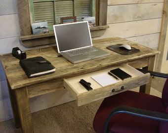 Ocean Driftwood, Driftwood Desk with Draw (50" x 24" x 30"H)