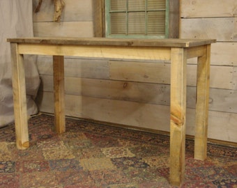 Rustic Table: Rustic wood, Farmhouse dining table, Counter Height Dining room Table, Farmhouse (60" x 24" x 36"H) Farmhouse dining table