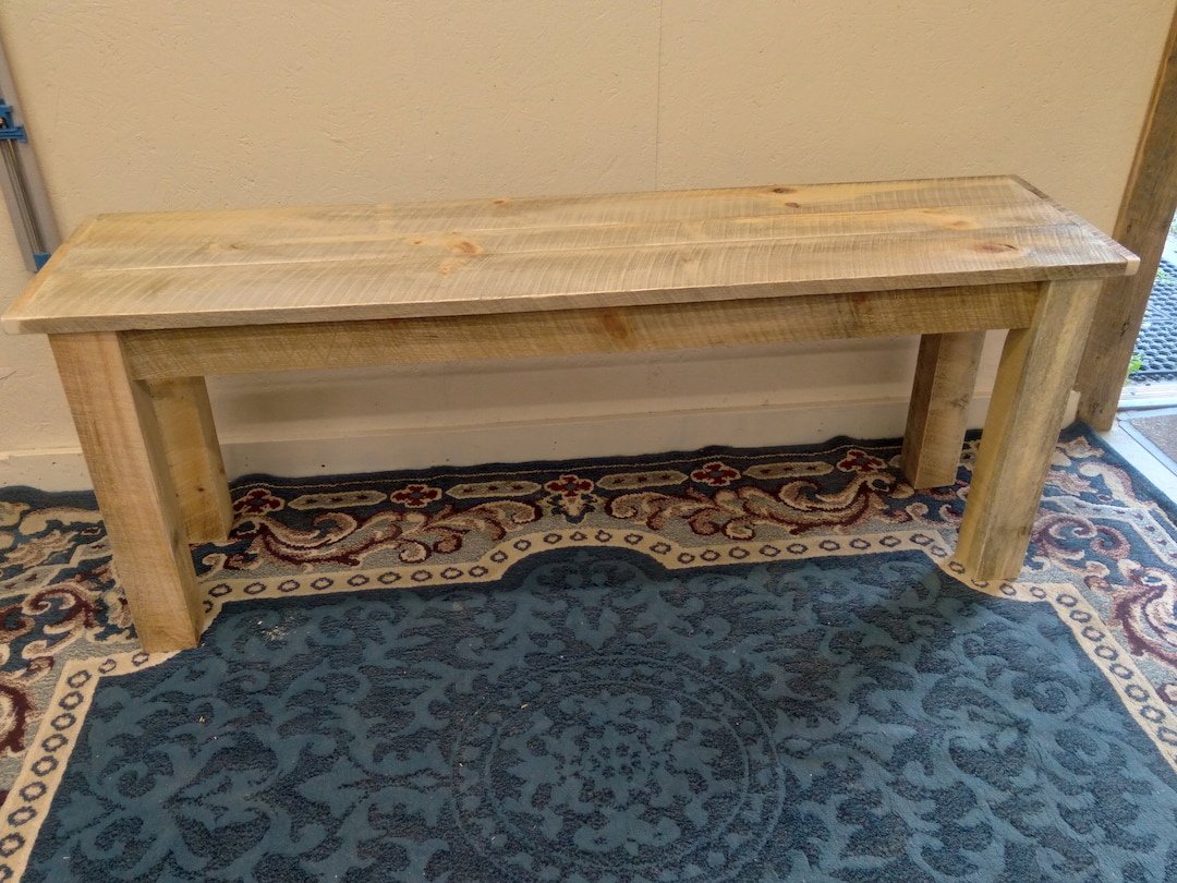 Bench, Farmhouse Bench, Rustic Bench 28 Long X 14 Deep X 17 to 23 High ...