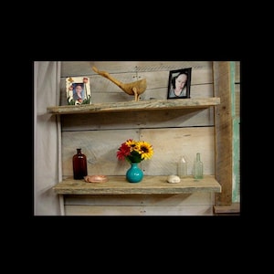 棚（1.5インチ×5.5インチ×長さ25～40インチ）素朴な農家風、フローティング、ブラケット、再利用、壁、再生材、木材、ウェスタン