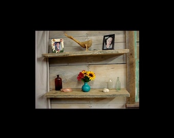 SHELVES (1.5"X 5.5" X 25 to 40 inches Long) Rustic Farmhouse, Floating, Brackets, Salvaged, Repurposed, Wall, Reclaimed, woodWestern