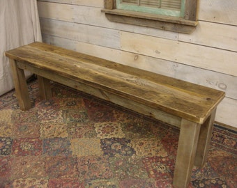 Ocean Driftwood, driftwood bench, dining bench  72"x 16" x 16 to 30" high (Pictured is 72 x15 x 17H)