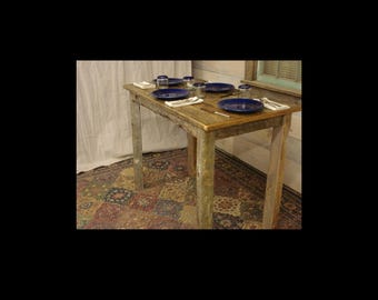 Handcrafted Rustic Driftwood Table Inspired by Maine's Ocean Beauty ("36 x 20")