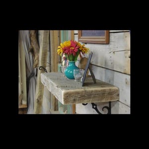 SHELVING Breadboard ends, (1.5" thick X 7" to 8" Deep X 30" to 60" long) Rustic, Farmhouse, Floating, Salvaged, Repurposed,