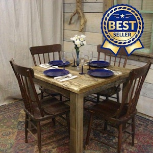 Wood Table,   Table, Beach House, Cottage, Counter Height, Sturdy (30&quot; x 30&quot; x 30&quot; or 36&quot; H) (Pictured is 36&quot; x 36&quot; x 30&quot; H)