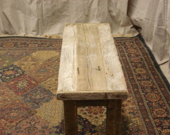 Ocean Driftwood, Bench, rustic bench, driftwood bench (48" x 15" x 15 to 23" high) with or without shelf.