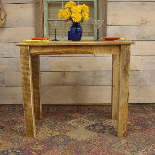 Rustic wood table, Rustic wood Table, Counter Height Dining room Table, Farmhouse (44" x 22" x 30 - 42"H) (Pictured is 48" x 24" x 36" High)