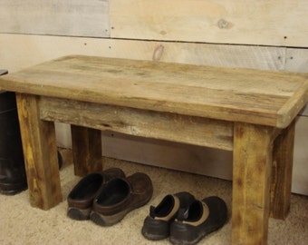 Ocean Driftwood Bench ( 30" x 15" x 17" to 29" High)