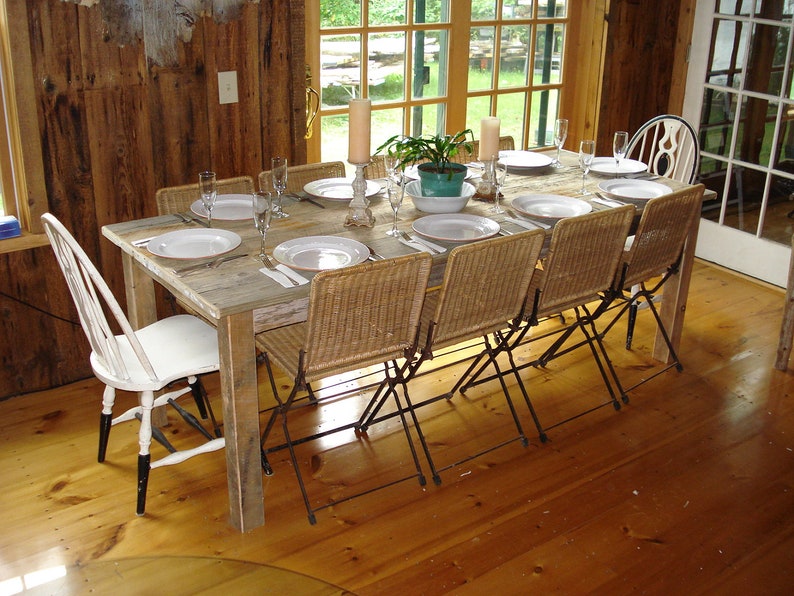 Driftwood Dining Room Table With Your Choice of Stain Etsy
