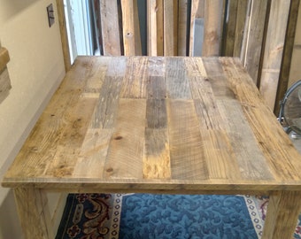 Made from Ocean Driftwood, Farmhouse dining table (50" x 38" deep x 30- OR 36-INCHES HIGH).