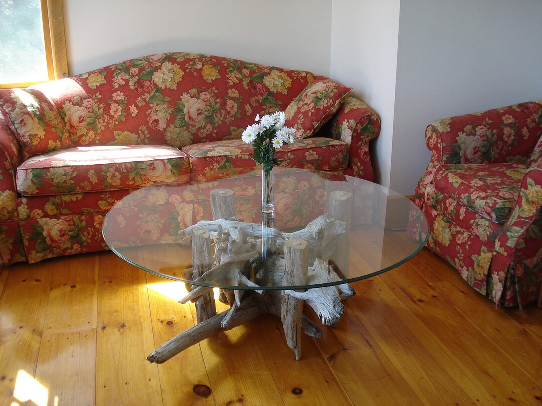Nightstand Ocean Driftwood Glass Top Driftwood Coffee Table 48 Inch Glass Top Etsy Canada
