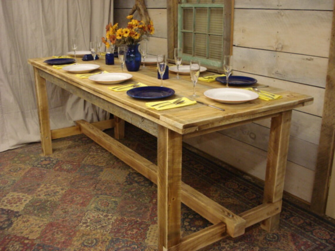 Farmhouse Table Rustic Dining Room Table Farmhouse | Etsy