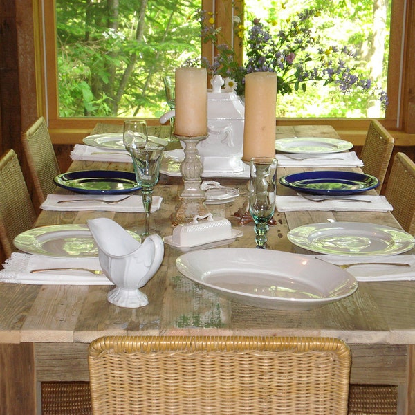 View of Driftwood Dining Table - Etsy