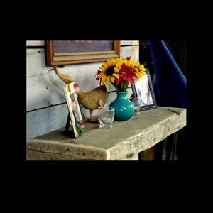 SHELF  SHELF Breadboard edge (1.5 to 2&quot; X 10&quot; Deep X 12 to 24 inches Long)  Shelf, Rustic, Farmhouse, Floating, Brackets
