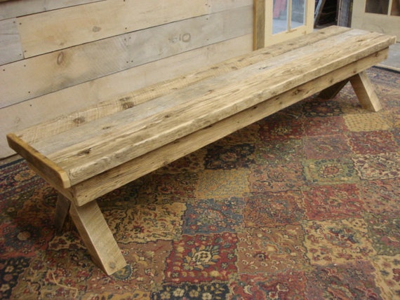 Ocean Driftwood, Bench, Rustic Reclaimed Driftwood 82 X 15 X 17H With  Trestle X Style Legs - Etsy