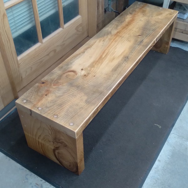 Ocean Driftwood, Bench, Farmhouse bench, Rustic bench, Dining bench (52" x 13.5"deep x 14"H)