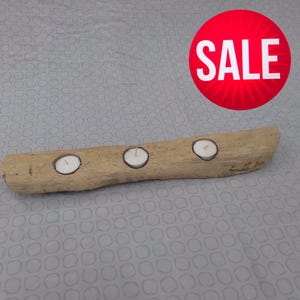 Rustic  Driftwood(ships in 3 to 7 days)   Driftwood Candle Holder Centerpiece (123) (Discovered on Locust Island)
