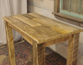 Table en bois rustique, table en bois rustique, table à hauteur de comptoir, table de ferme (27,5 po. L x 25,5 po. p x 30 à 40 po. H) (la photo mesure 48 po. x 24 po. x 36 po.)