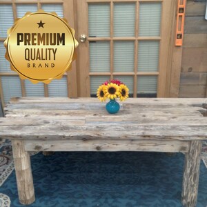 Made with Ocean Driftwood Rustic   Beach house Coffee Table (60" x 30" x 12 -20" H) FarmhouseRustic