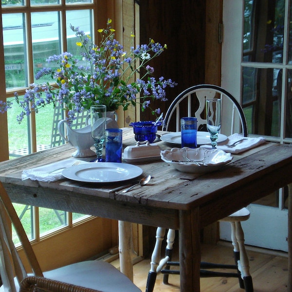 Rustic Wood Dining Table Etsy