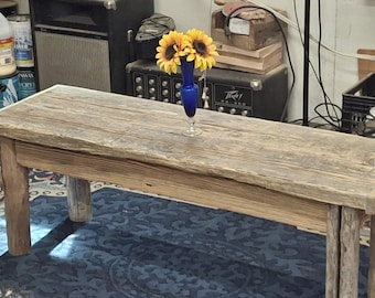Ocean Driftwood bench (48" x 15"deep x 17 to 23" High)