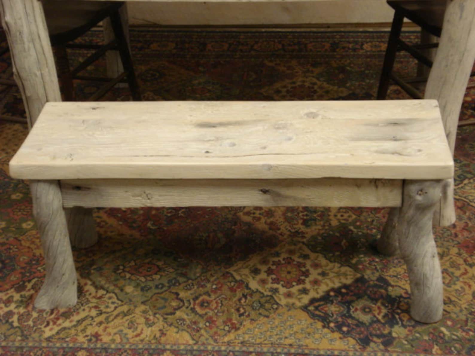 Bench Rustic Bench Reclaimed Bench Driftwood Bench Dining - Etsy