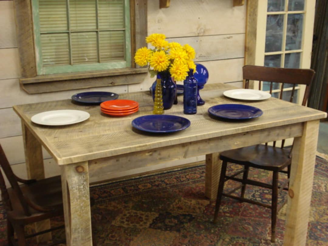Table: Farmhouse Table, Rustic Dining Room Table (52" X 33" X 30 or 36 ...