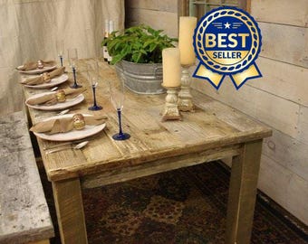 Handcrafted Ocean Driftwood Table with Custom Finish Options (72&quot; x 30&quot;)