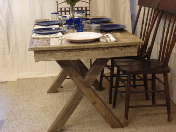 Rustic Table Farmhouse Counter Height Driftwood - How To Make A Counter Height Farmhouse Table