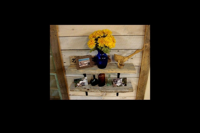 Shelf, Rustic Shelf (1.5" thick x 7 to 8" deep x 12" to 24" L) Wall Shelf, floating, farmhouse, Made with Ocean Driftwood image 2