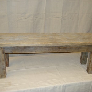 Rustic Driftwood Bench with Custom Finish Options (37"x15") Handmade Farmhouse Wood Bench for Home Decor