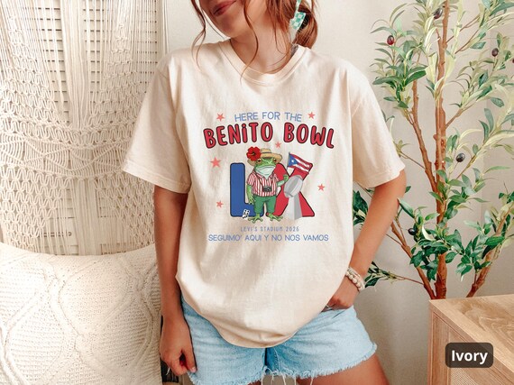 Comfort Colors® graphic tee, soccer fan tee Benito Bowl design  Bad Bunny fan merchandise Bad Bunny Benito Bowl hoodie Bowl Bunny LX T-shirt